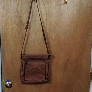 Vintage Fossil tan leather purse.